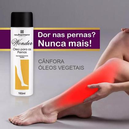 Imagem de Óleo Para Pernas Wonder Canfora Óleos Minerais E Vegetais