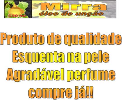 Imagem de Óleo para sagrada unção mirra 2 unidades 500 ml pastores