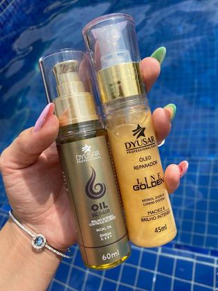Imagem de Óleo Reparador Line Golden Dyusar 45Ml Kit Com 2 Unidades