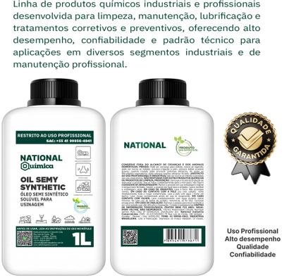 Imagem de Óleo Semissintético Solúvel para Usinagem 1 L Oil Semi Synthetic National Química
