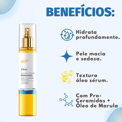 Imagem de Óleo Sérum Corporal Dove Hidratante Pró Ceramidas 150ml