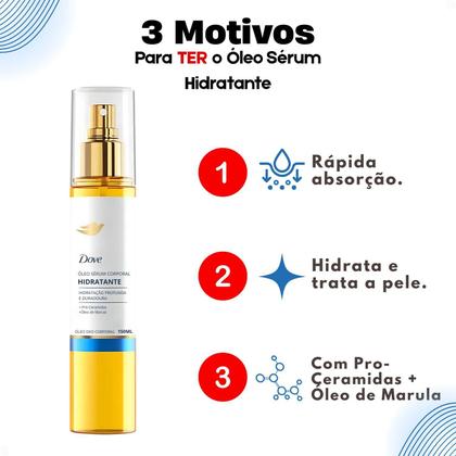 Imagem de Óleo Sérum Corporal Dove Hidratante Pró Ceramidas 150ml