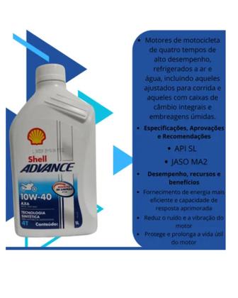 Imagem de Óleo Shell 10w30 Moto 4t Advance Ax6 Semi Sintético 1 L