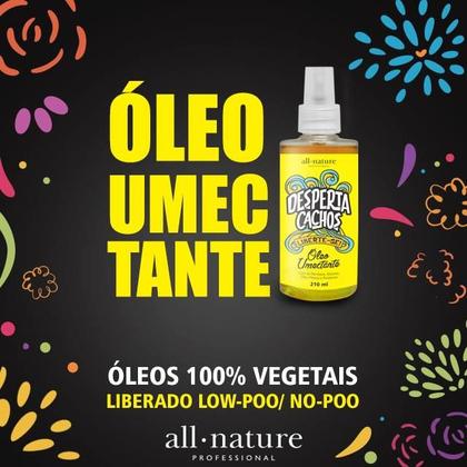 Imagem de Óleo Umectante All Nature Low Poo Desperta Cachos Tratamento Perfeito Para Cabelos Cacheados 200ml