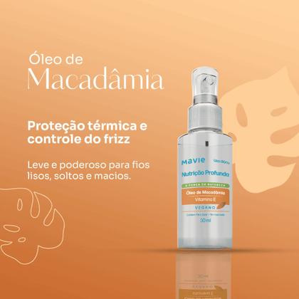 Imagem de Óleo Vegano de Macadâmia Mavie 30ml  Nutrição Profunda + Brilho Natural