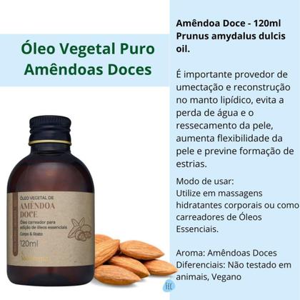 Imagem de Óleo Vegetal de Amêndoa Doce Via Aroma 120ml