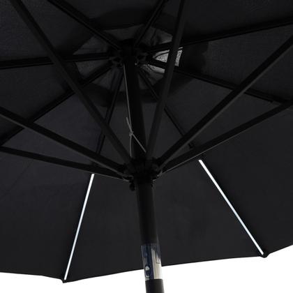 Imagem de Ombrelone Base Central Redondo 2,7m Alumínio com Led 8 Varetas Piscina Importway Iwobcl-270