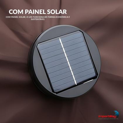Imagem de Ombrelone Base Central Redondo 2,7m Alumínio com Led 8 Varetas Piscina Terracota Importway Iwobcl