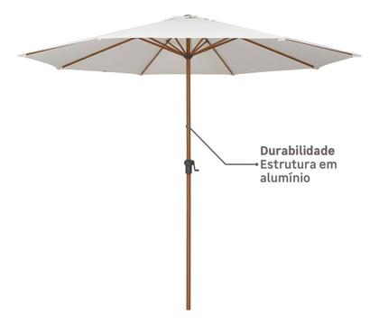 Imagem de Ombrelone Central De Aluminio 2,5x3x3m Branco