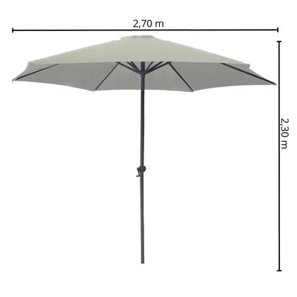 Imagem de Ombrelone Central de Alumínio 2,70 metros com Manivela e Capa Importway IWOBCC-270