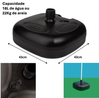 Imagem de Ombrelone Com Base Plástica para Piscina 2,5m de Manivela Articulado Ipanema Bege - AMZ