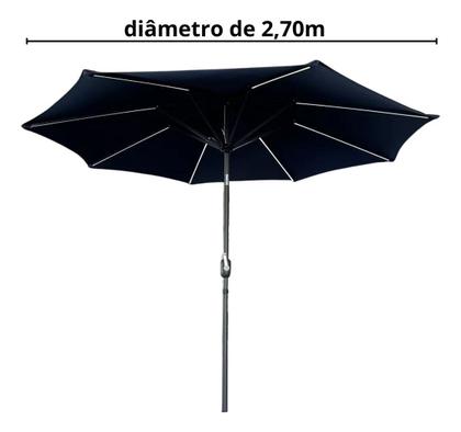 Imagem de Ombrelone Guarda Sol Grande Gigante Reforçado Articulado Led