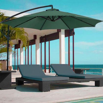 Imagem de Ombrelone Guarda Sol Praia Jardim Lateral 3 Metros Com Base