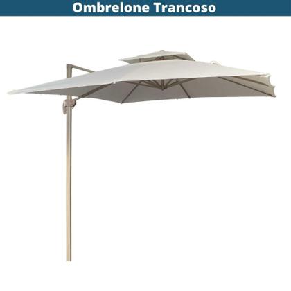 Imagem de Ombrelone Lateral Trancoso Fratini 300 cm Aluminio Fendi Capa Poliéster Base Lateral Plus HDPE