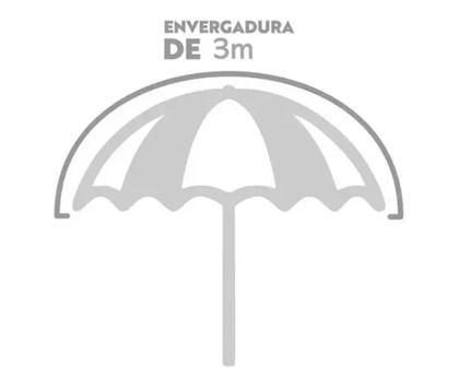 Imagem de Ombrelone Madeira Positano 3m Bagum Sombreiro Jardim Bege - Belfix