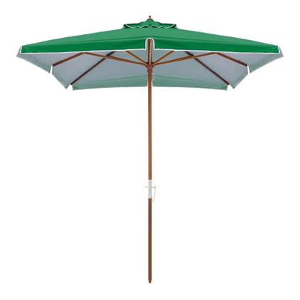 Imagem de Ombrelone Piscina Jardim Madeira Quadrado 2,05 M X 2,05 M Verde Bel