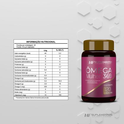 Imagem de Omega 3 6 9 mulher 120caps hf suplementos