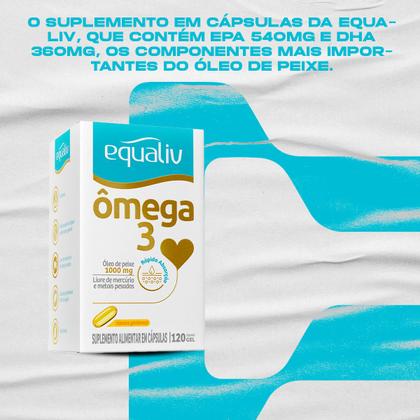 Imagem de Ômega 3 EPA e DHA com Selo IFOS 1000mg 120 Cáps Equaliv