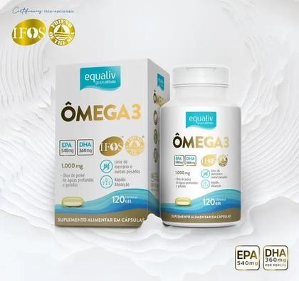 Imagem de Ômega 3 EPA e DHA com Selo IFOS 1000mg 120 Cápsulas Equaliv