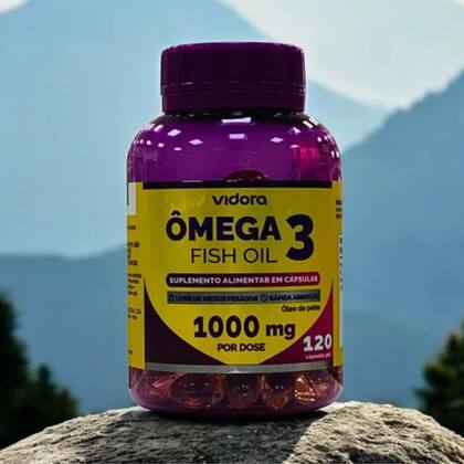 Imagem de Omega 3 fish oil 1000mg cps gel c/120 - vidora