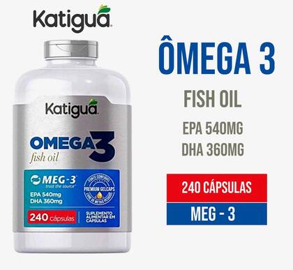 Imagem de Omega 3 Fish Oil Meg - 3 Epa 540mg Dha 360mg 240 Cápsulas.