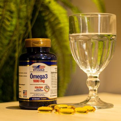 Imagem de Ômega 3 Fish Oil Óleo de Peixe 1000 Vitgold Kit 2x 100 cap.