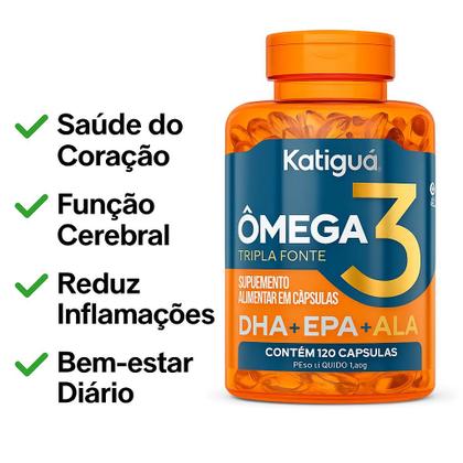 Imagem de Ômega 3 Katigua Dha + Epa + Ala C 120 Cápsulas