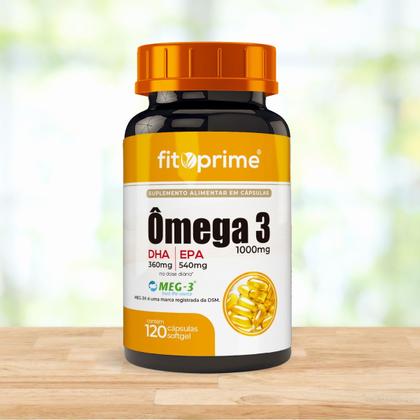 Imagem de Ômega 3 Óleo De Peixe 1000mg Com Selo Meg3 120 cápsulas Fitoprime