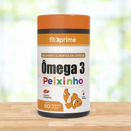 Imagem de Ômega 3 Peixinho Mastigável Sabor Cereja 60 Cápsulas