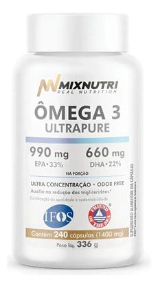 Imagem de Ômega 3 Ultrapure 33/22 Mix Nutri (240 Cápsulas) Alta Concentração EPA DHA IFOS Premium
