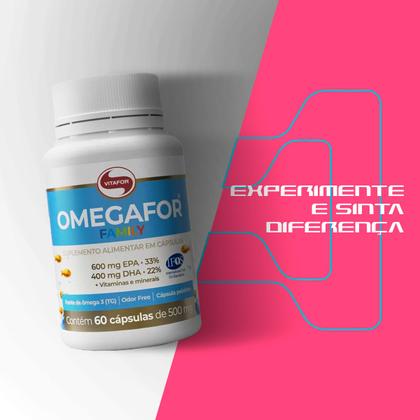 Imagem de Omegafor Family Ômega 3 TG 60 Cápsulas Vitafor