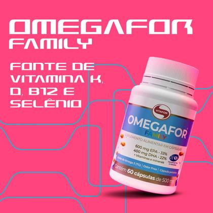 Imagem de Omegafor Family Ômega 3 TG 60 Cápsulas Vitafor