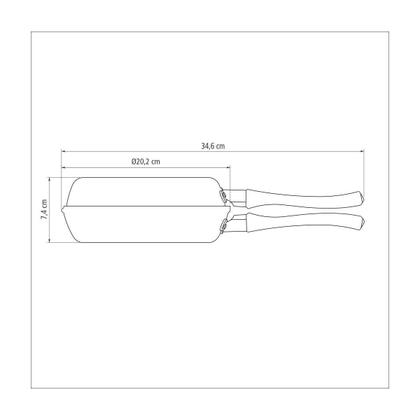 Imagem de Omeleteira de aluminio com revestimento interno de antiaderente 20cm