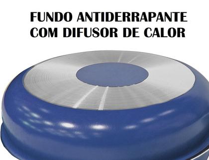 Imagem de Omeleteira teflon azul grande marpal com espatula