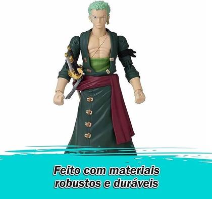 Imagem de One Piece Anime Heroes Boneco Deluxe 16 cm Articulado Roronoa Zoro  Bandai/Sunny