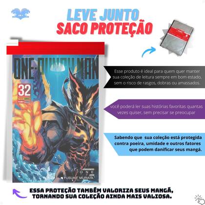 One Punch Man Mangá Volume 32 - Capa Comum Português BR - Revista