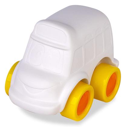 Imagem de Ônibus De Brinquedo Educativo 6 Com Canetinhas Para Pintar