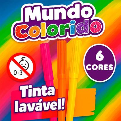 Imagem de Ônibus De Brinquedo Educativo 6 Com Canetinhas Para Pintar