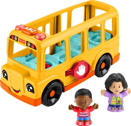 Imagem de Ônibus escolar de brinquedo Fisher-Price Little People com 2 bonecos 1+Y