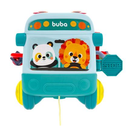 Imagem de ônibus Interativo Animais Musicais Xilinfone Chocalho Baquetas Infantil Buba