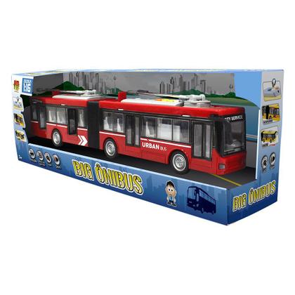 Imagem de Ônibus Miniatura A Fricção C/ Som E Luz Abre Portas 44cm - Dm Toys