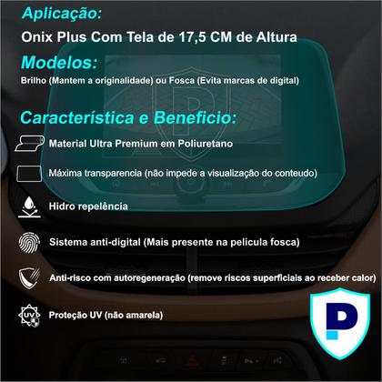 Imagem de Onix Plus Película Anti Risco Central Multimídia 8 Polegadas