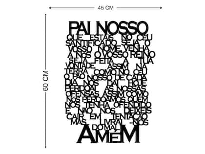 Imagem de Oração Pai Nosso Quadro Arte Decorativo Em Relevo 60x45