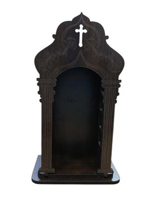 Imagem de Oratório Capela Mdf P/ Imagem De 10 a 15cm Corte a Laser