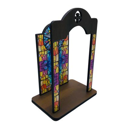 Imagem de Oratório de Madeira Vitral Espírito Santo