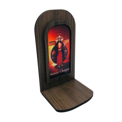 Imagem de Oratório de Madeira Vitral Jesus Das Santas Chagas