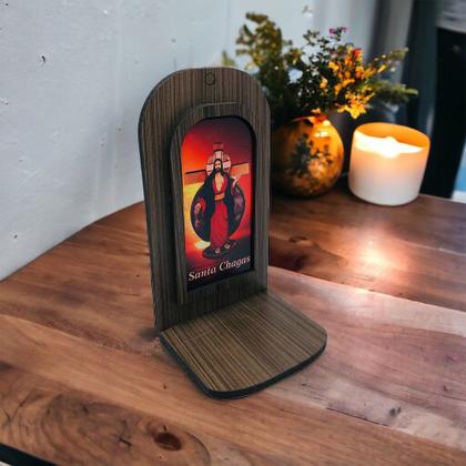 Imagem de Oratório de Madeira Vitral Jesus Das Santas Chagas