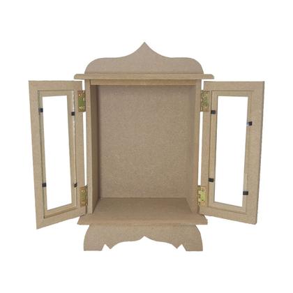 Imagem de Oratorio Porta com Vidro Tamanho P 17cm Mdf Madeira