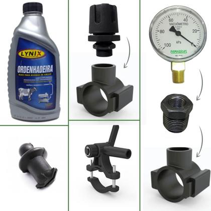 Imagem de Ordenhadeira Balde ao pé Completa Bv 450 L, Motor 2 Cv, 1 Conjunto Duplo