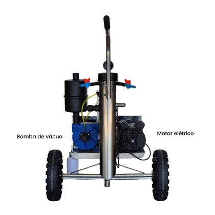 Imagem de Ordenhadeira Mecânica Móvel Inox Bv 300 Lts Com Conjunto Duplo para duas vacas
